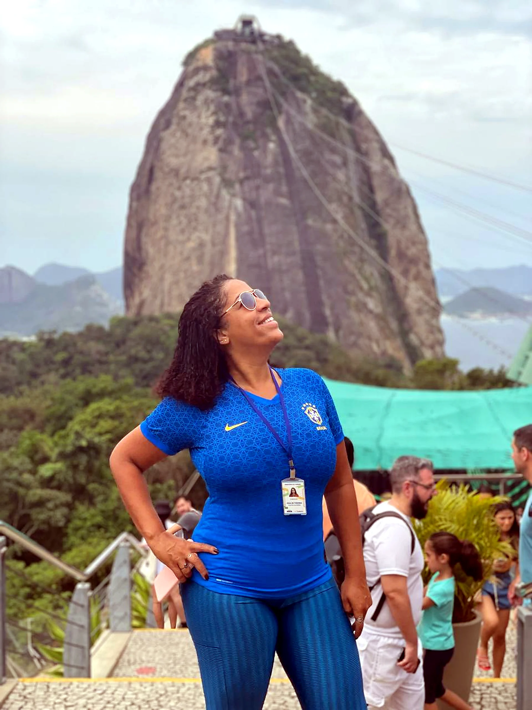 Flávia Oliveira durante um passeio no Rio de Janeiro